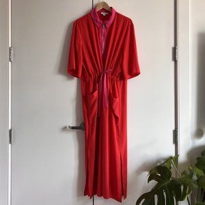 Topshop Zip Midi Shirtdress